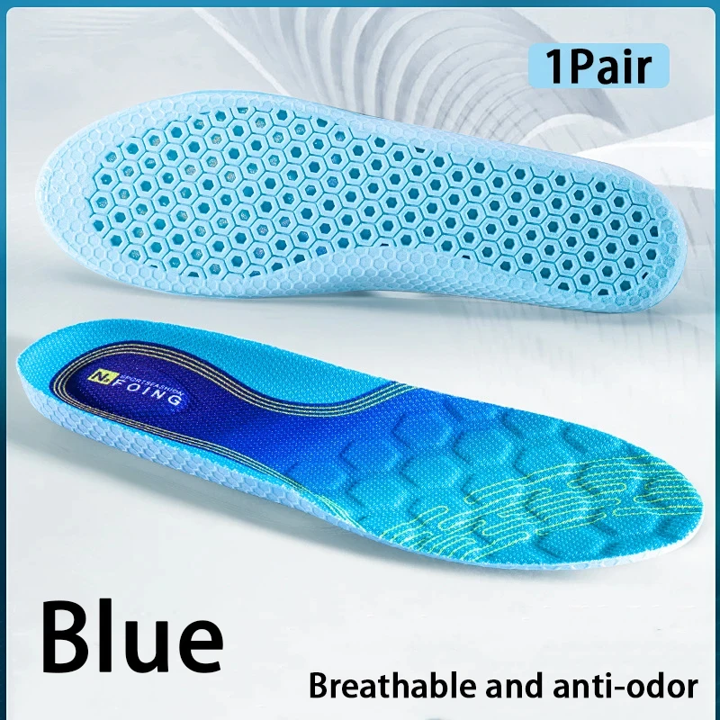 1 Pair Sport Insoles for Shoes Shock absorption Breathable Deodorization Cushion Suitable for Running Arch Support Insole