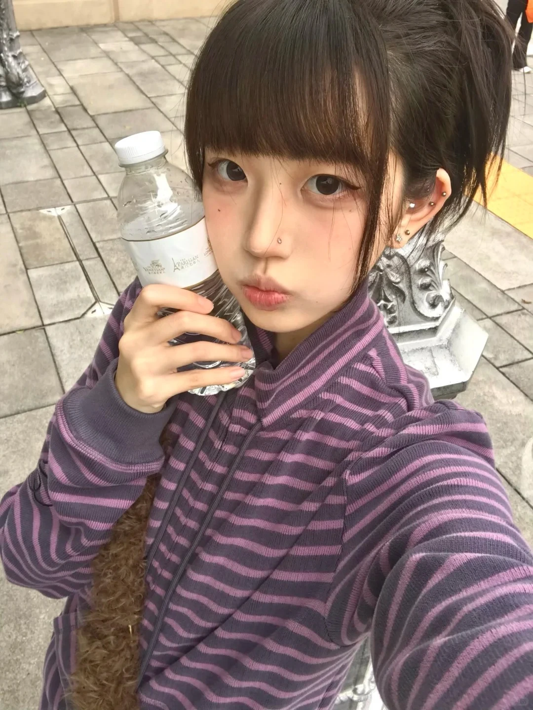 Tonngirls Y2k Japanese Sweatshirts Women Long Sleeve Striped Stand Collar Sweatshirt High Street Graphic Winter Coats E-girls