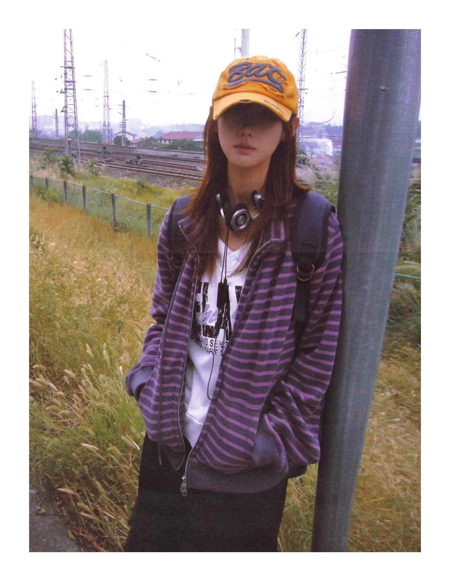Tonngirls Y2k Japanese Sweatshirts Women Long Sleeve Striped Stand Collar Sweatshirt High Street Graphic Winter Coats E-girls