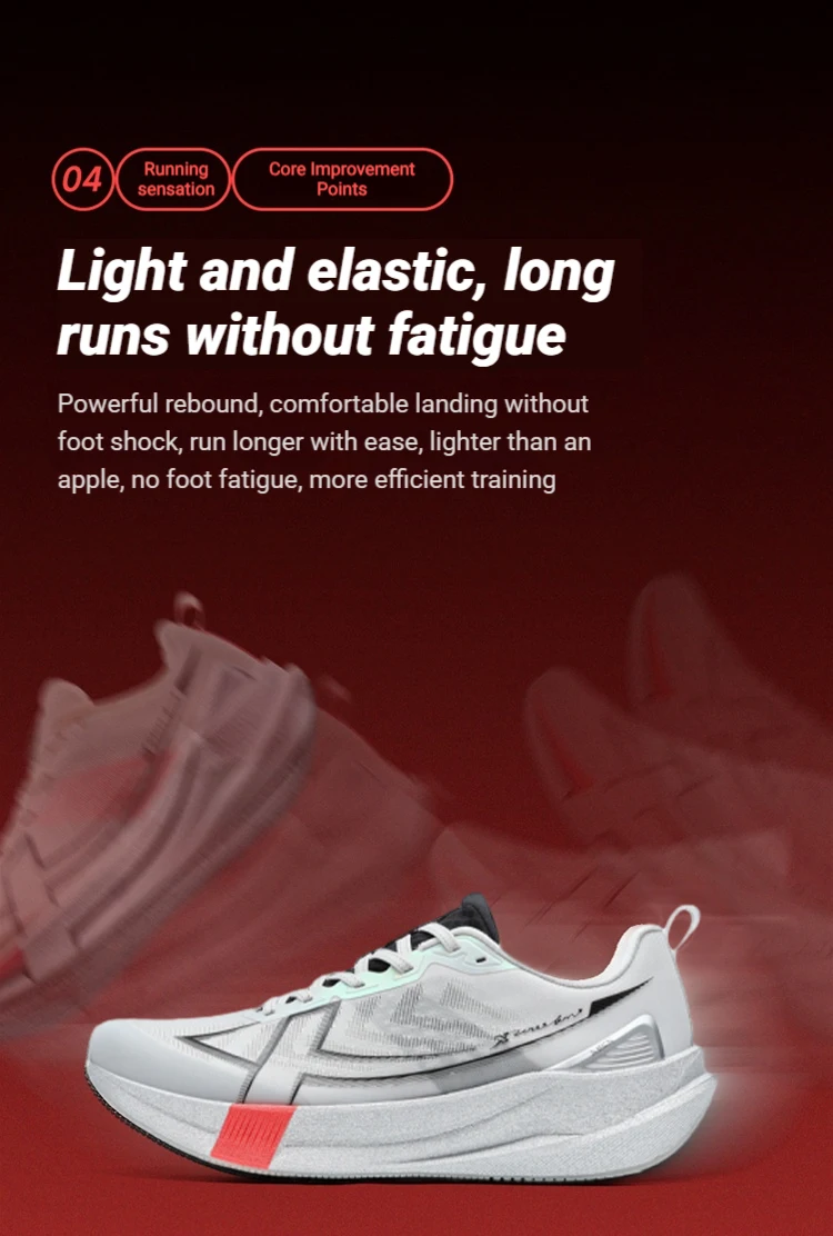 Xtep 2000km 5.0 Running Shoes Soft Universal Sneakers Cushion Durable Jogging Wear-Resistant Lightweight Shoes 874119110023