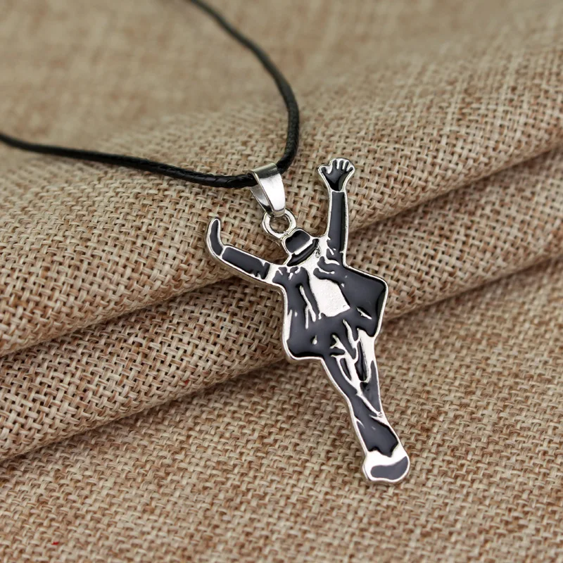 Artist Singer Michael Jackson BAD Necklace Rock Roll Everlasting Classic MJ Pendant Hot Charm Punk Jewelry Men Women Gift