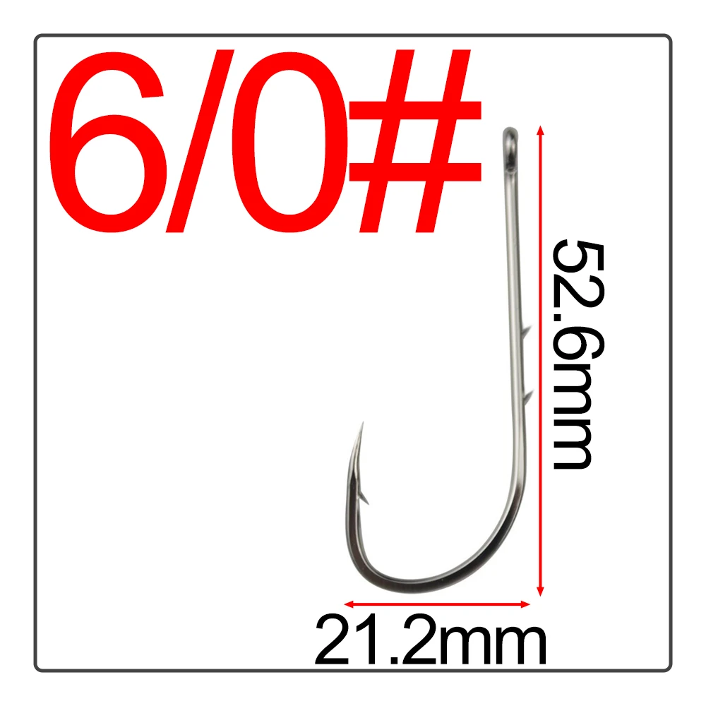 50Pcs Double back spines barb Crooked mouth fishhook Long handle band High carbon steel Hook flat Tide hook