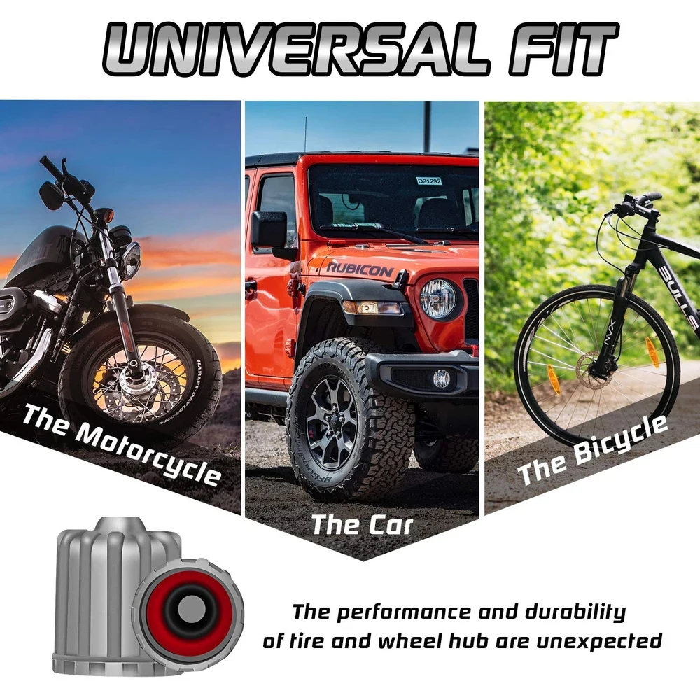 4/10/25/50Pcs Tire Valve Stem Caps, with O Rubber Ring, Universal Tyre Stem Covers for Cars SUVs Bike Bicycle Trucks Motorcycles