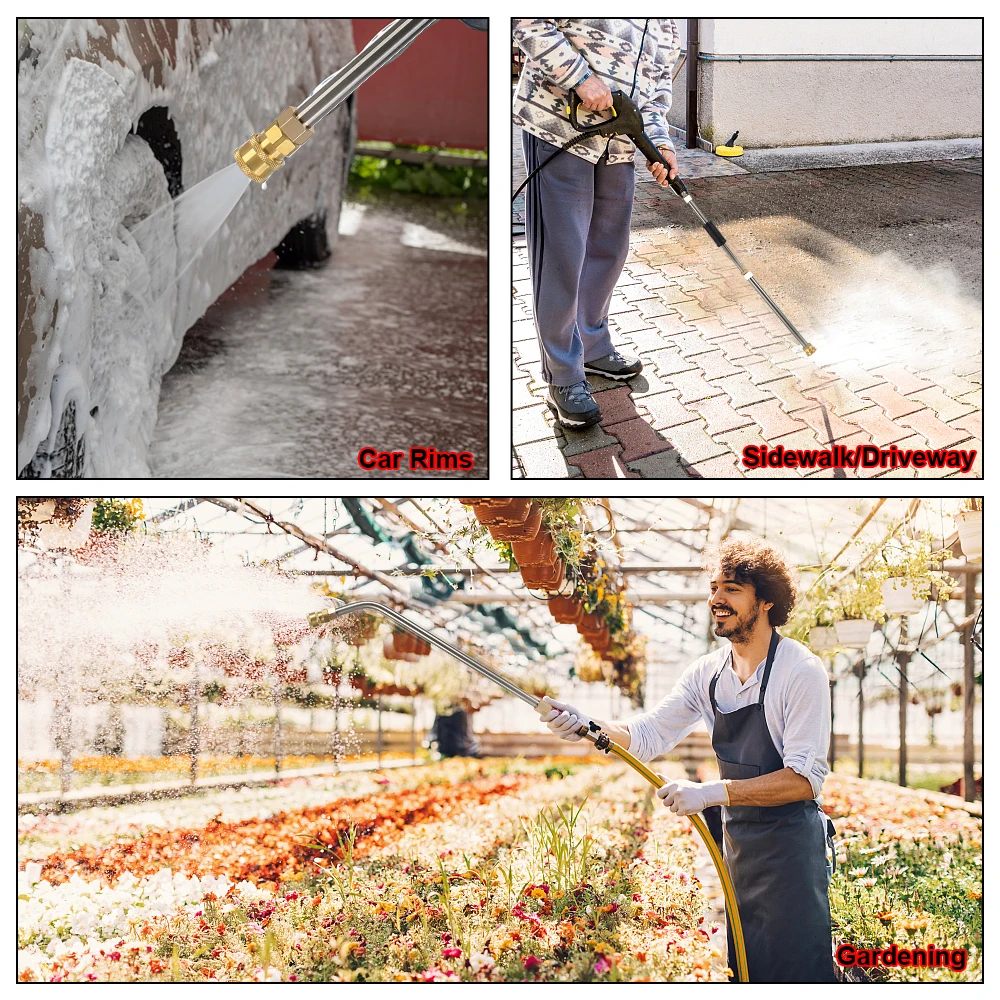 Gutter Cleaning Tool Pressure Washer - Extension Wands, Roof Cleaner Lance Nozzle - 4000 Psi 5 Tips, for Karcher K Series