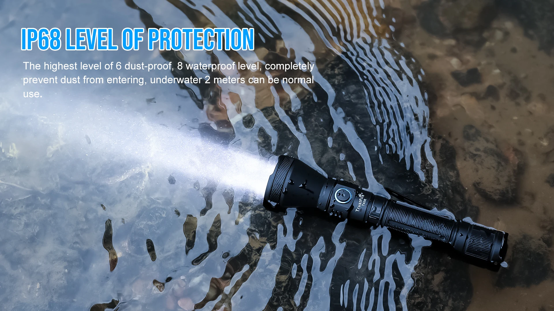 Trustfire T40R Tactical Rechargeable Lamp 1800Lumen 550Meter Beam Range Led Flashlight with Usb Charging Self-defense IP68 Torch