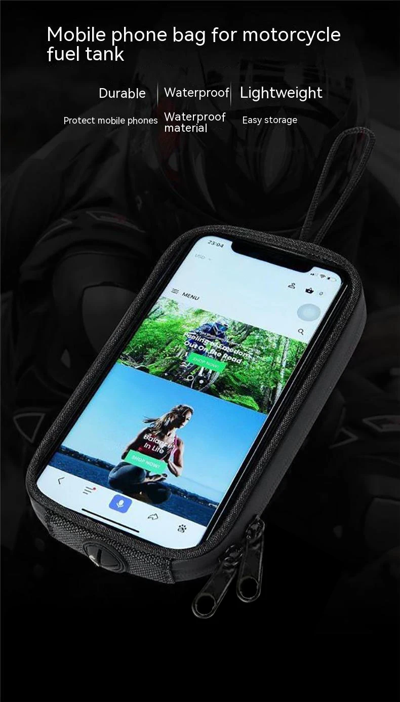 Universal Motorcycle Fuel Tank Bag Magnetic Fuel Tank Transparent Bag Mobile Phone Seat Bag Cell Phone Holder Pouch Waterproof