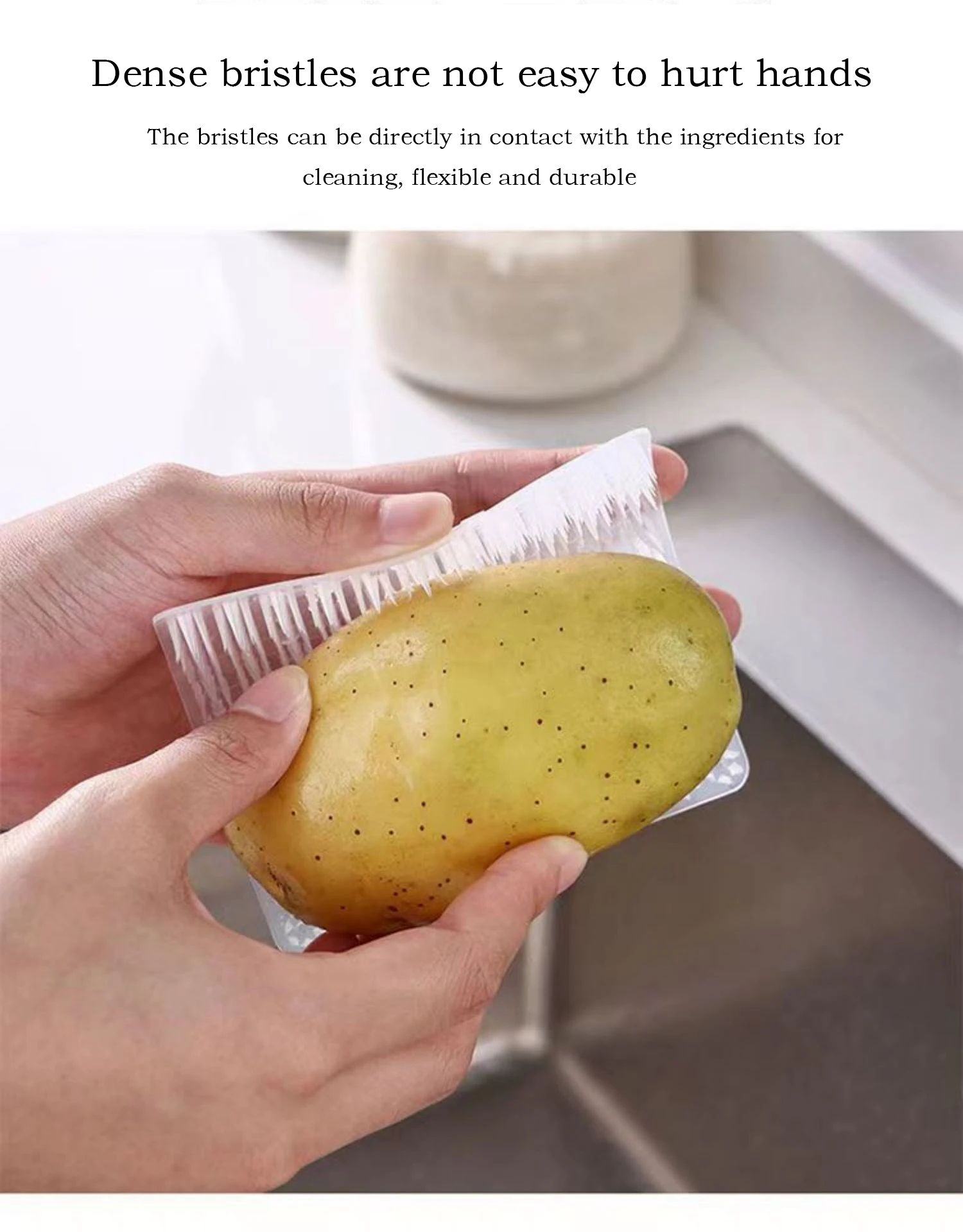 Kitchen Cleaning Tools Silicone Dish Scrubber Crevice Brush Household Fruit and Vegetable Clean Brush Cleaning Accessories