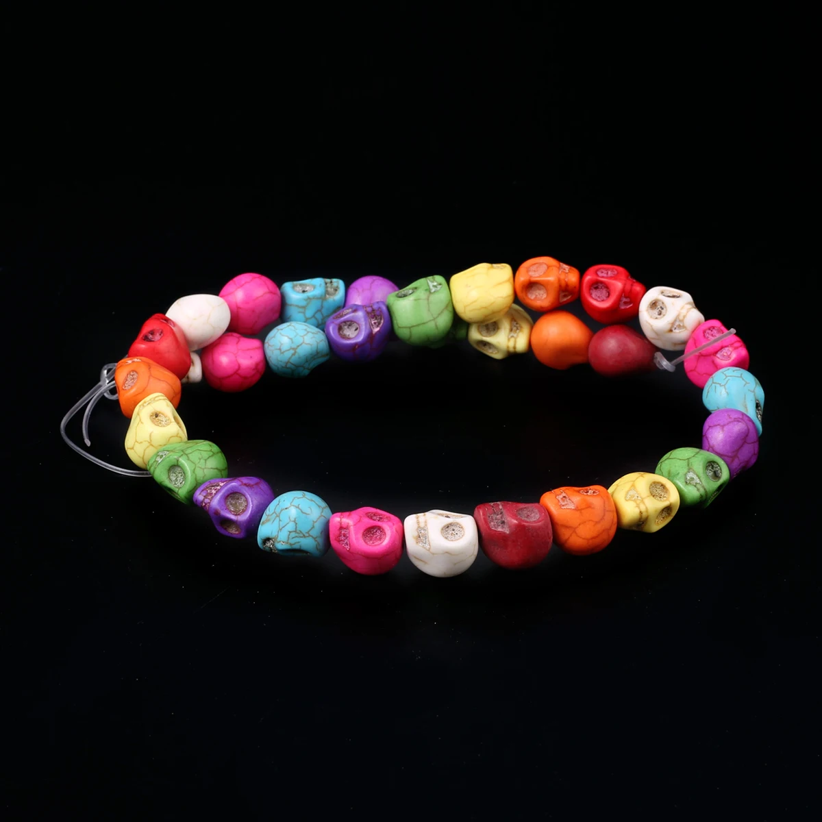 Skull Natural Stone Beads Blue White Turquoise Loose Spacer Beads for DIY Bracelet Necklace Making Jewelry Accessories Multisize