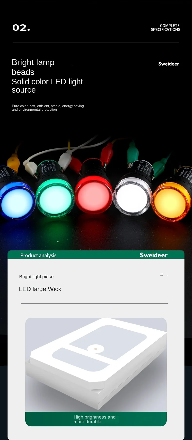 LED Indicator Light 12v 24v 220v 380v Red Green Yellow Blue Signal Light 16mm 22mm Signal Lamp