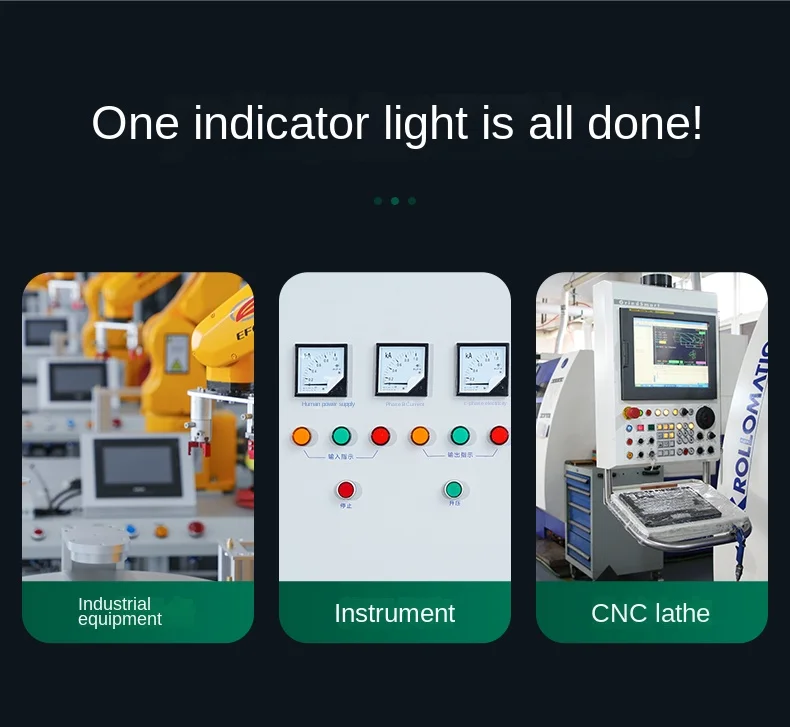LED Indicator Light 12v 24v 220v 380v Red Green Yellow Blue Signal Light 16mm 22mm Signal Lamp