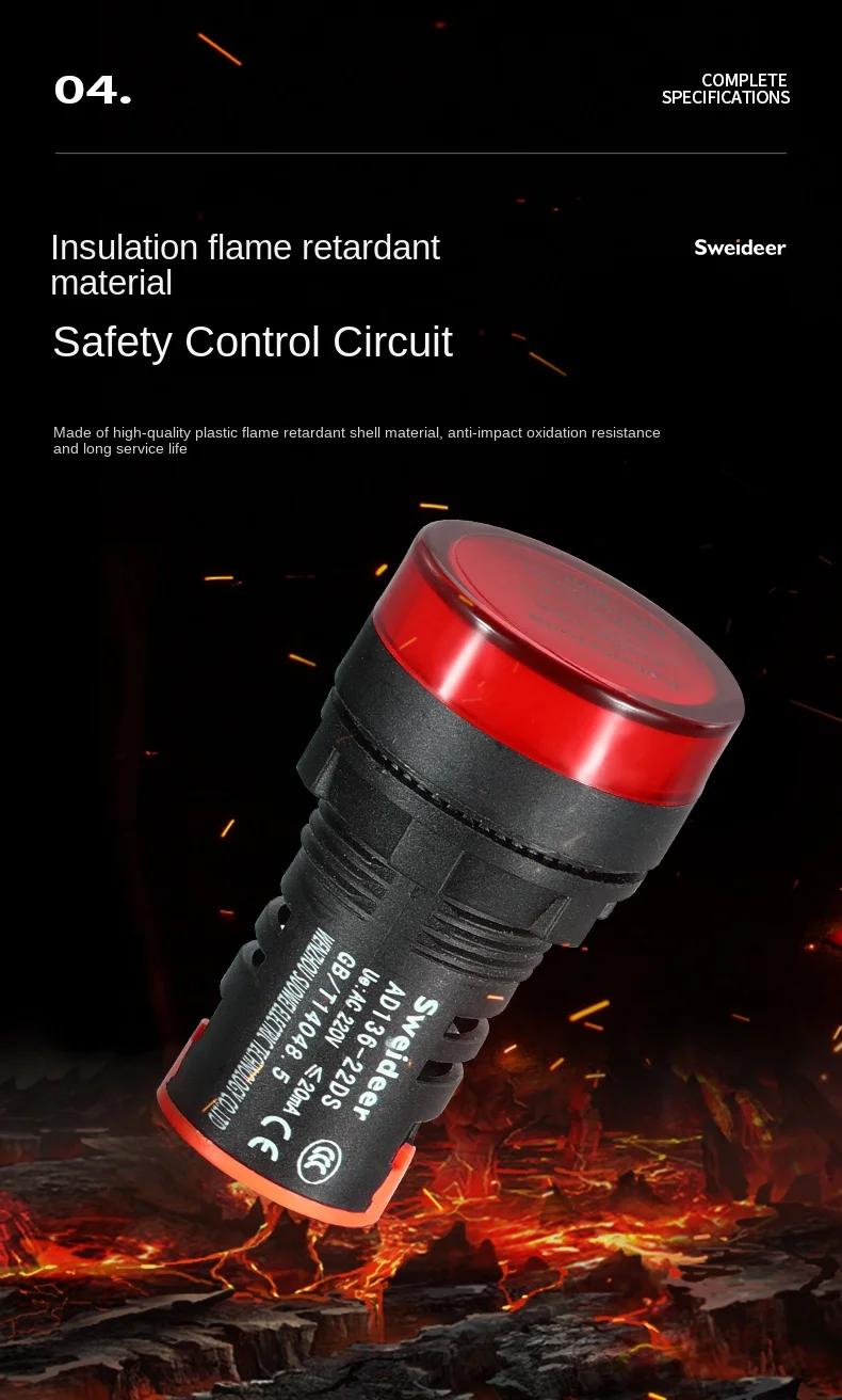LED Indicator Light 12v 24v 220v 380v Red Green Yellow Blue Signal Light 16mm 22mm Signal Lamp
