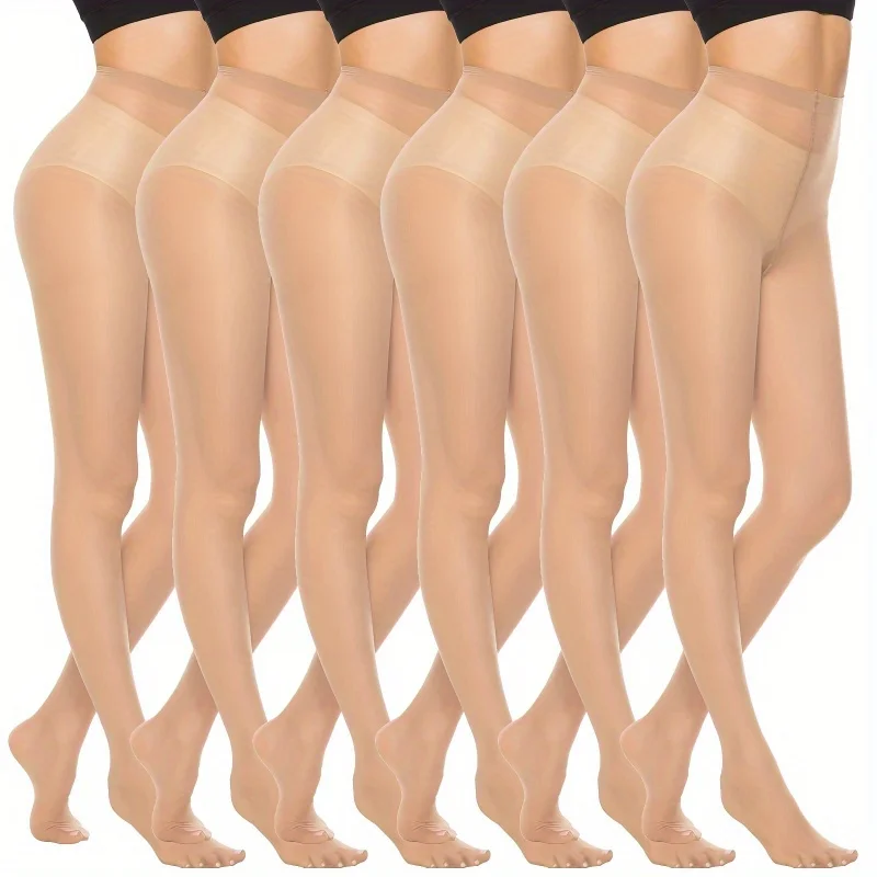 2/5/8/10 Pairs Women's Slim Fit Anti Hook Silk Pantyhose High Elasticity Breathable Ultra-Thin Bottom Socks Leggings