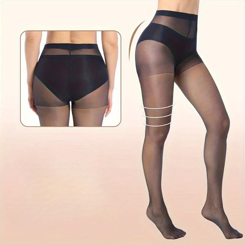 2/5/8/10 Pairs Women's Slim Fit Anti Hook Silk Pantyhose High Elasticity Breathable Ultra-Thin Bottom Socks Leggings