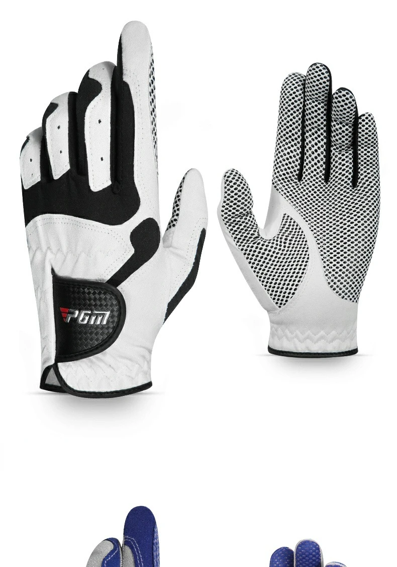 Professional Golf Gloves Microfiber Cloth Fabric Breathable Non-Slip Gloves Club Swing Putting Training Gloves
