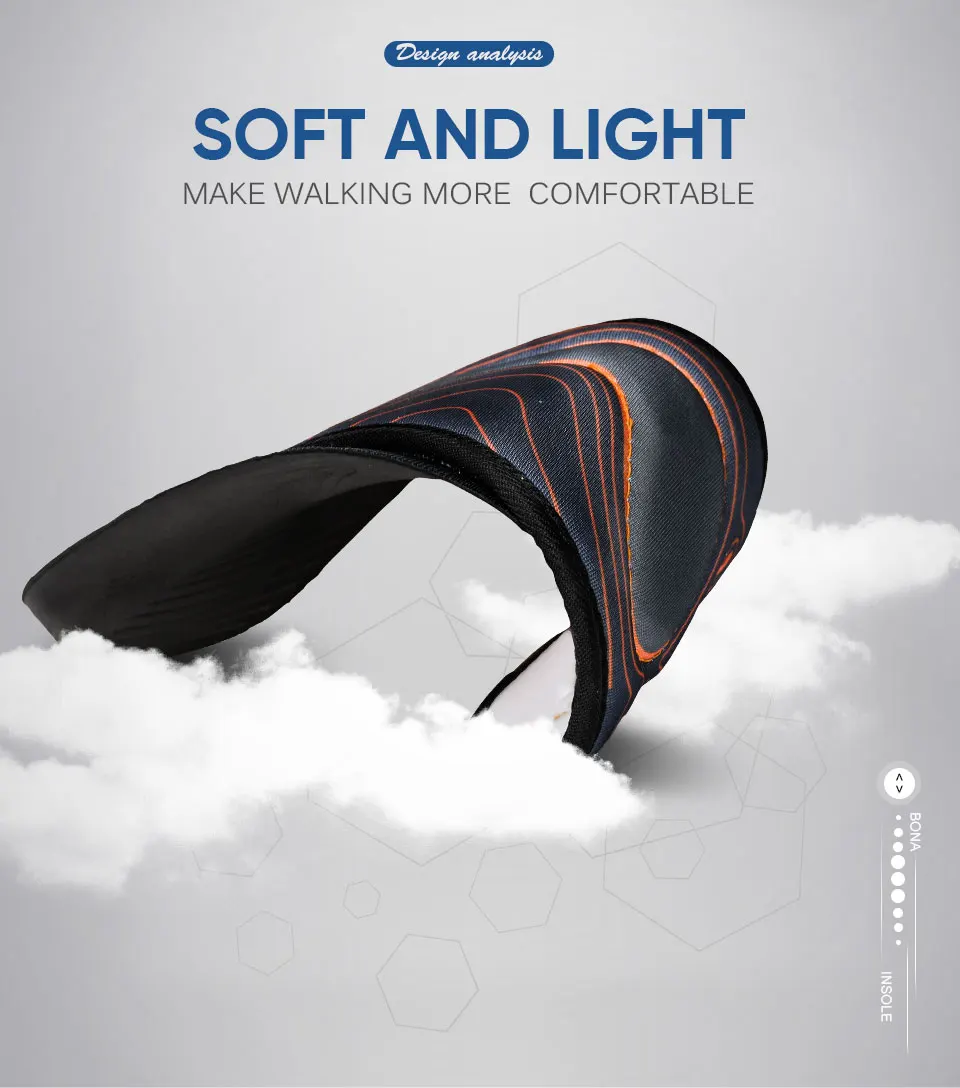 Bona Men and Woman General Sneaker Pad High-Quality Cushion Shock Relief Breathable Comfortable Foot Pain-Relieving Insole