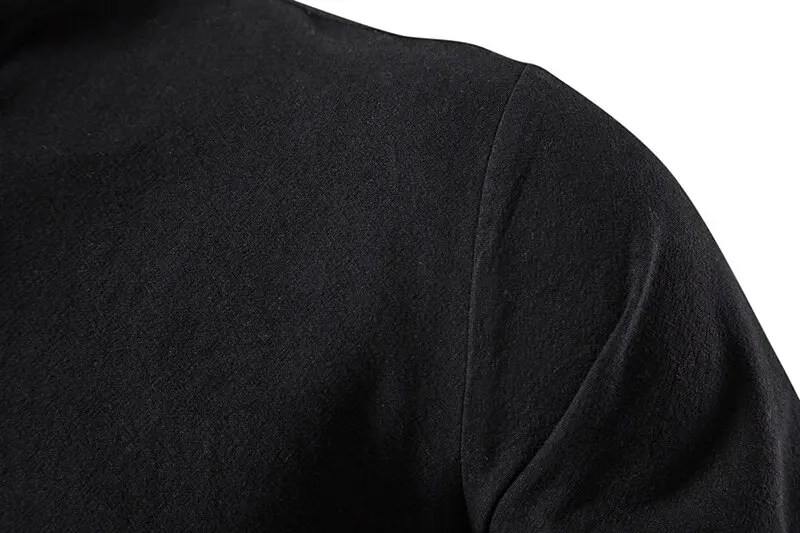 King Billion Men's Shirts Casual Men Cotton Linen Long Sleeve T-shirt Spring Autumn Vintage Shirt US Size Drawstring Neck