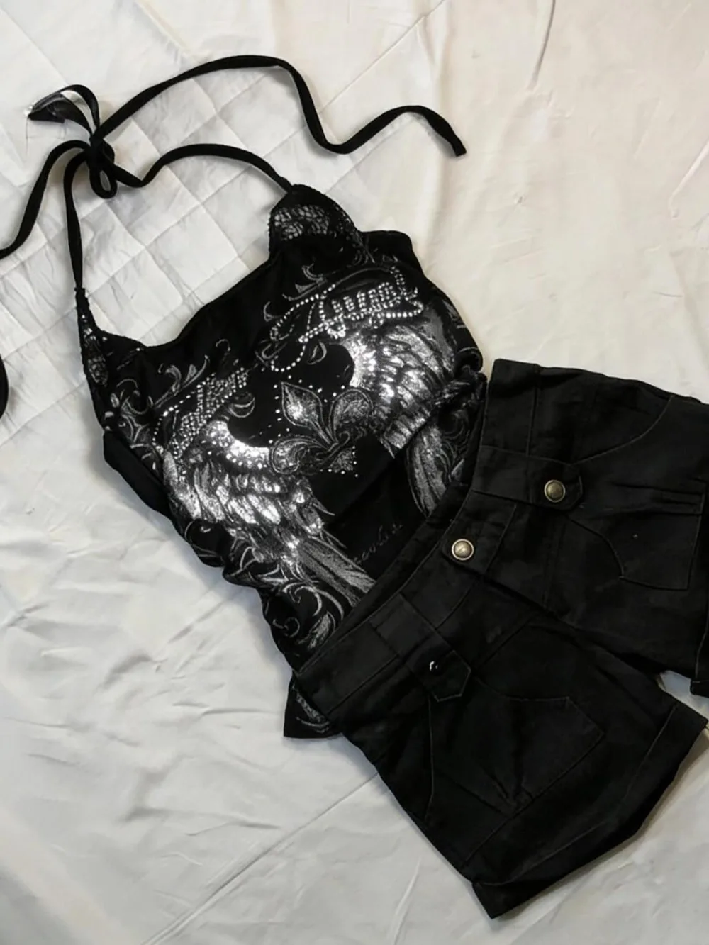 Sexy Hottie Y2k Aesthetic Rose Print Halter Vest Women Vintage Slim Fit Camis Outerwear Crop Top Harajuku Hotsweet Short Tanks