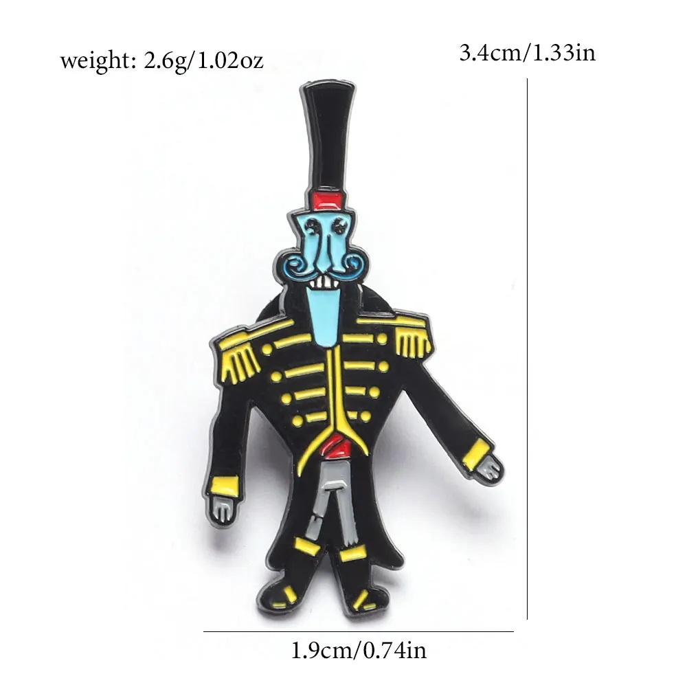 7Pcs/set Horror Animated Films Coraline Doll Badge Metal Brooch Backpack Badge Halloween Accessory Gifts for Friends