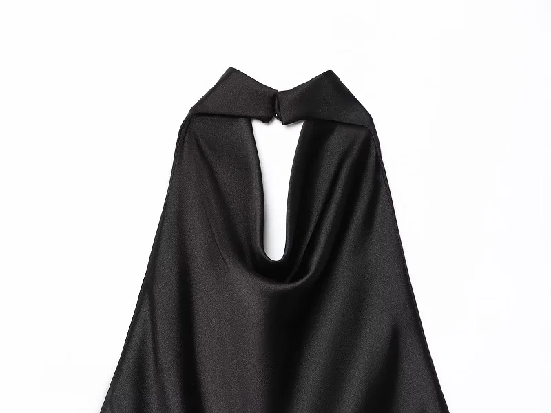 MUJER Satin Halter Tops for Women off Shoulder Backless Tops Woman 2026 Sexy Strapless Women's Tops Camisole Beach Top Female