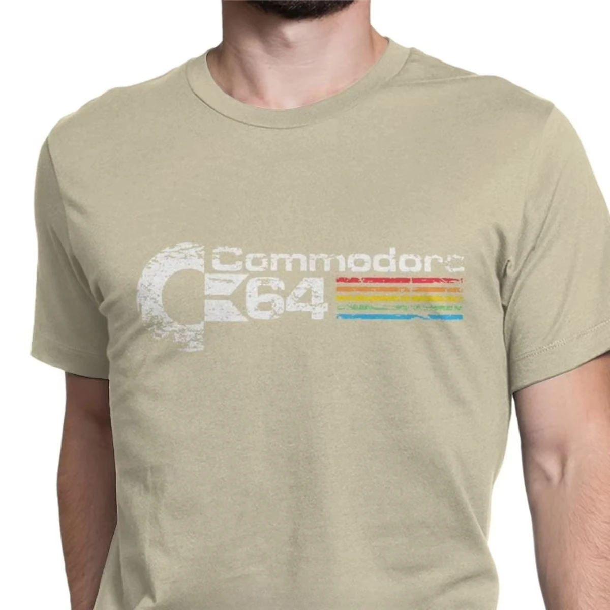 Retro Commodore 64 Tops T Shirt New Pure Cotton Tees Camisas C64 Amiga Computer Geek Nerd 3D Tshirts O Neck Tops & Tees