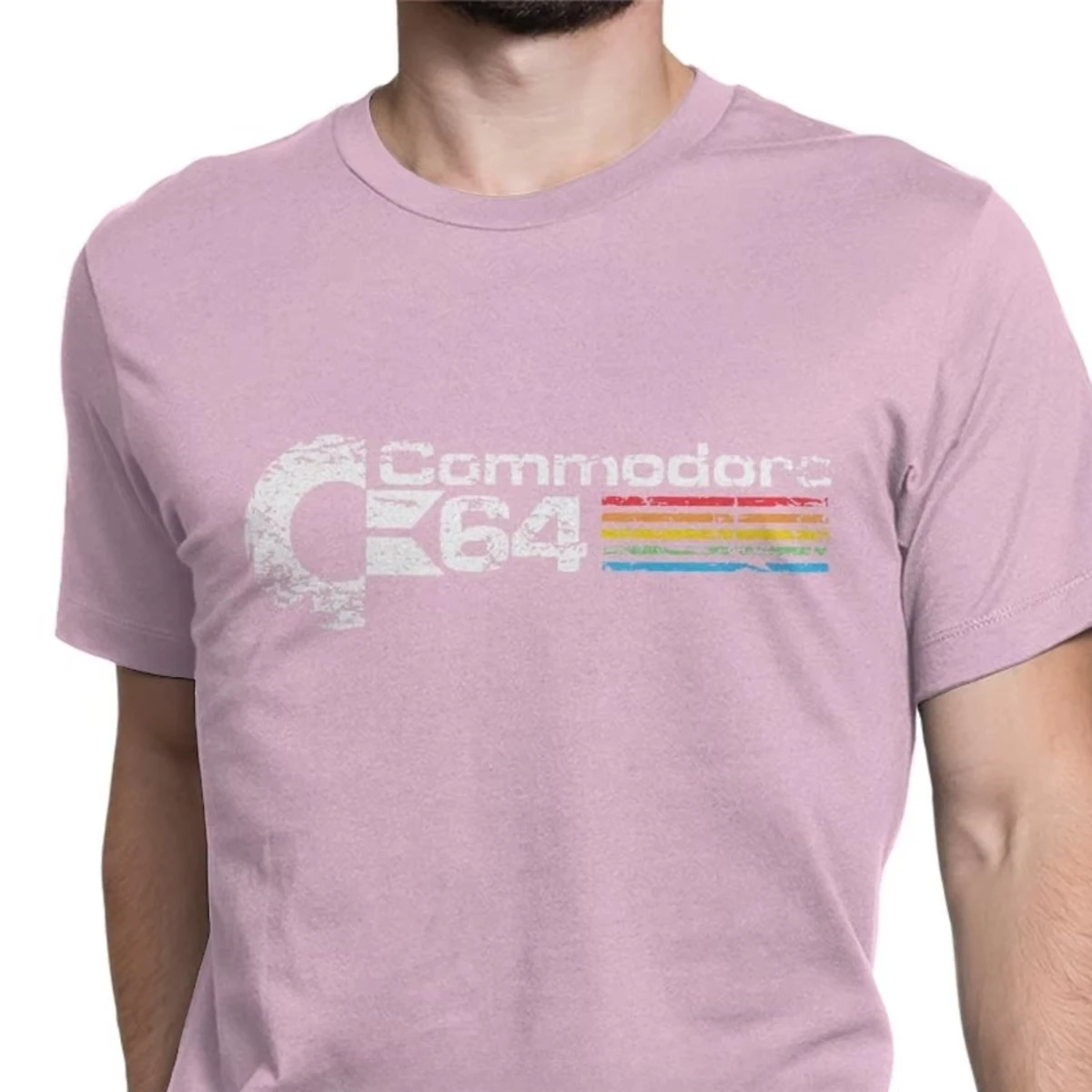 Retro Commodore 64 Tops T Shirt New Pure Cotton Tees Camisas C64 Amiga Computer Geek Nerd 3D Tshirts O Neck Tops & Tees