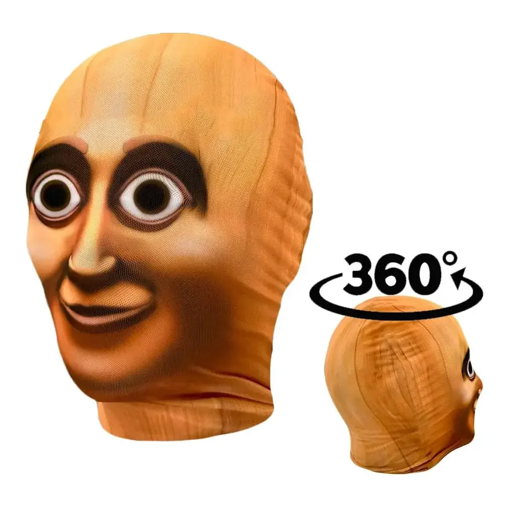 Tung Tung Tung Sahur Riding Mask Funny Breathable Mesh Fabric Mask 3D Mask Cosplay Italian Brainrot Anime Action