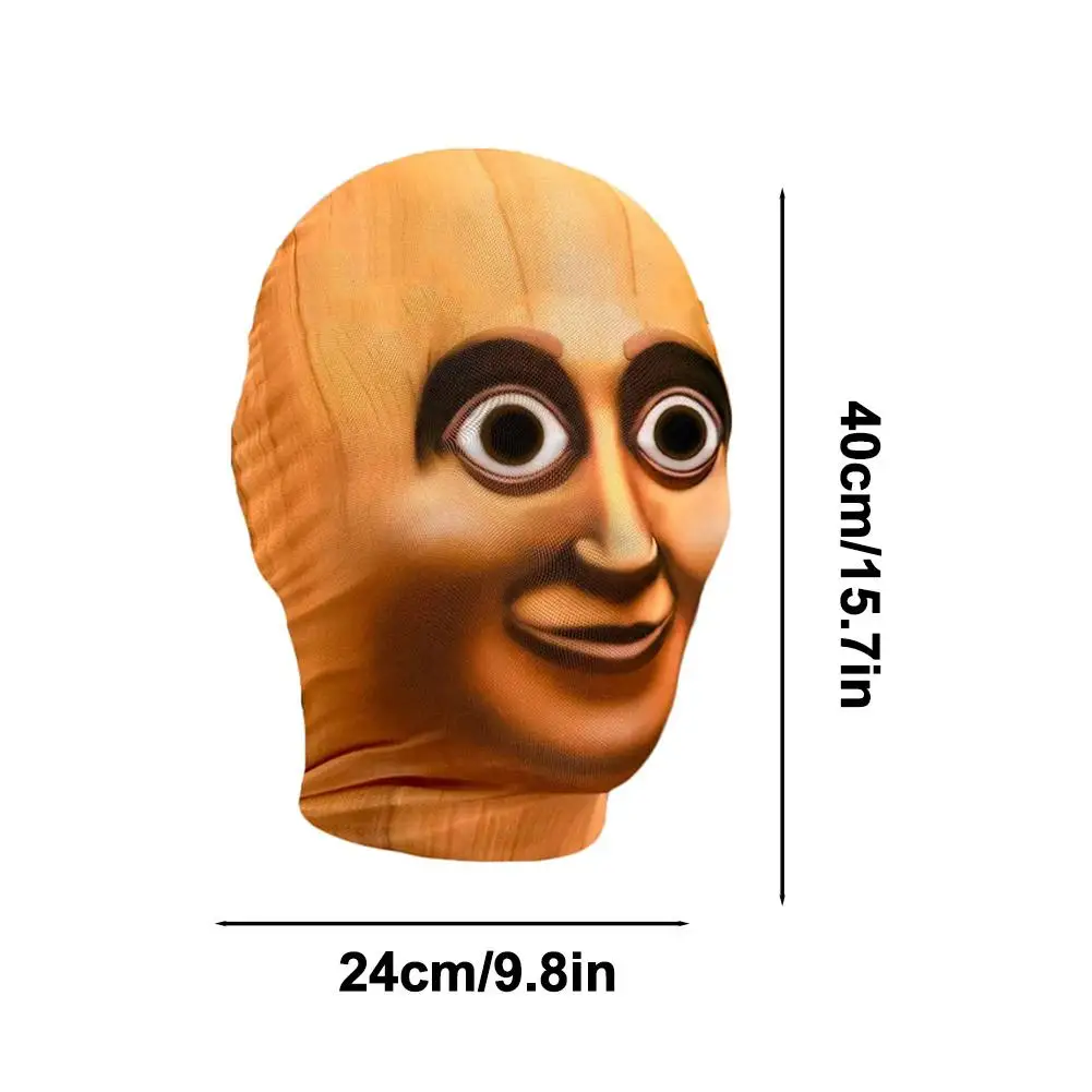 Tung Tung Tung Sahur Riding Mask Funny Breathable Mesh Fabric Mask 3D Mask Cosplay Italian Brainrot Anime Action