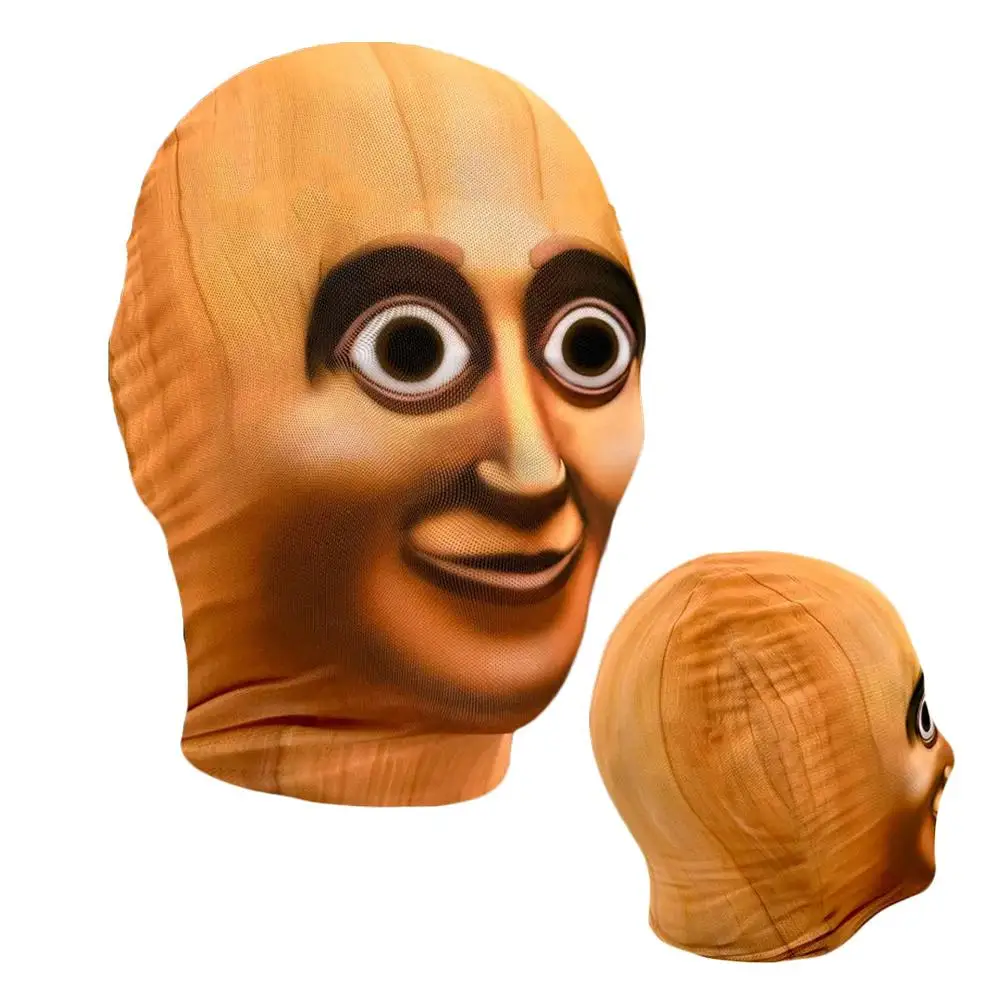 Tung Tung Tung Sahur Riding Mask Funny Breathable Mesh Fabric Mask 3D Mask Cosplay Italian Brainrot Anime Action