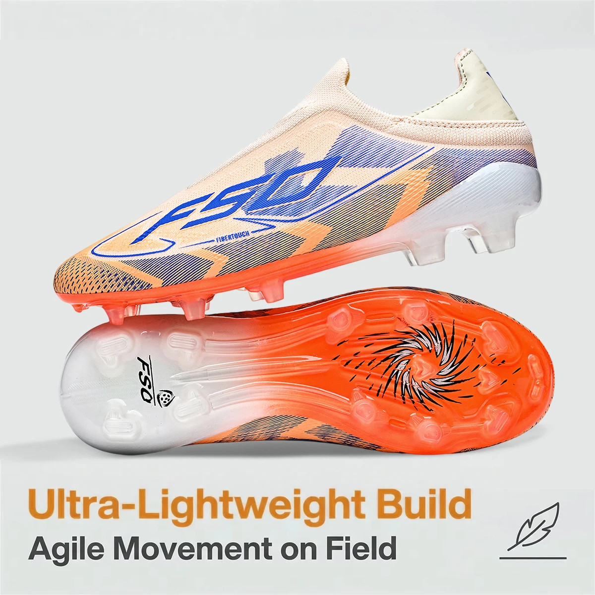 Professional Match Adult AG FG Soccer Cleats Textured PU Upper High-friction TPU Stud Anti-slip Boost Ball Control For Grass
