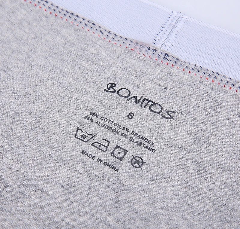 4pcs Cotton Boxer Shorts Soft Men's Panties BONITOS Letter Waistband Men Underpants Boxer Briefs Sexy Underwear for Man Boxers