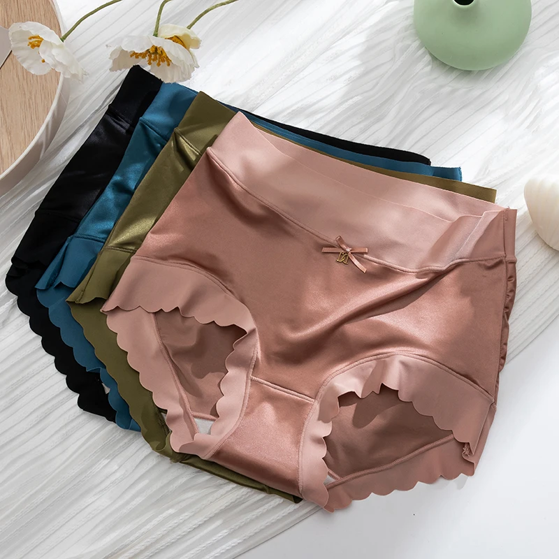 Silk Panties Nice Briefs Soft Underwear Women's Mid rise Elegance Girls Sexy Lingerie