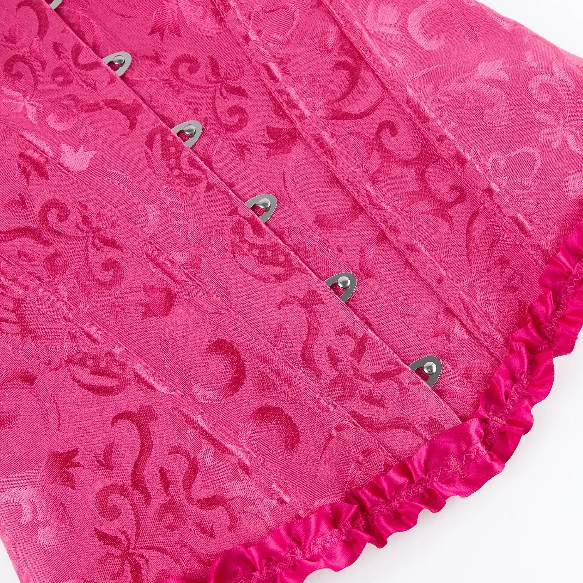 Women Corset Top Jacquard Overbust Bustier Victorian Sexy Lace up Floral Lingerie Korset Vintage Gothic Basques Costume
