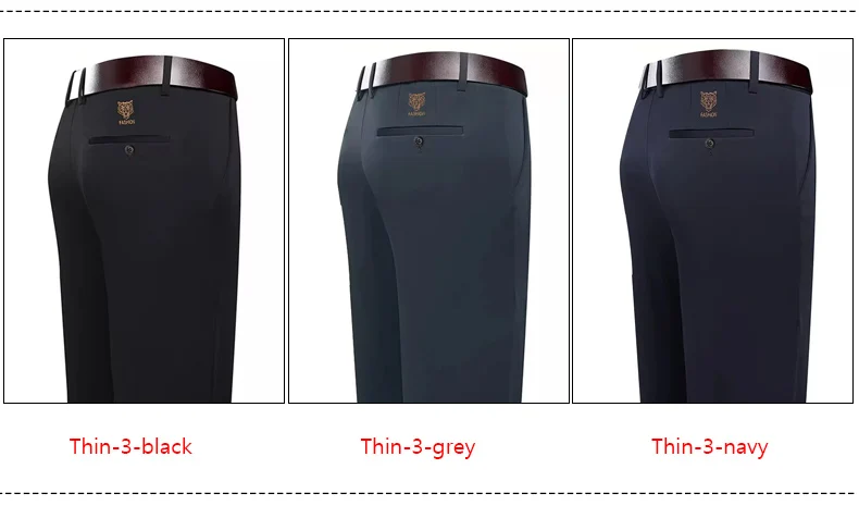 29-42 Men's Summer Thin Fashion Business Casual Suit Pants Long Pants Men's Elastic Straight Sleeve Formal Pants Plus Size 28-40