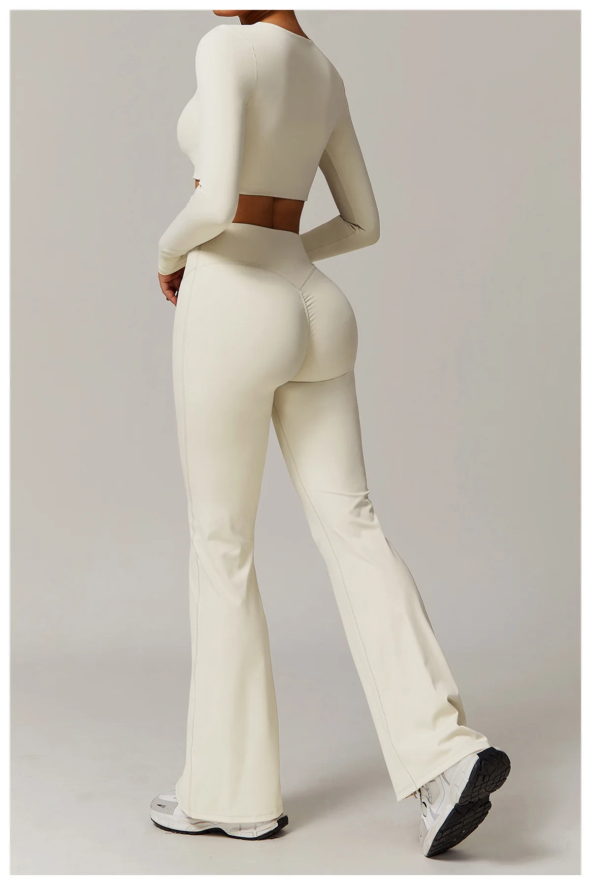 High Waist Wide Leg Pants Leggings Women Tights Fitness Bell-bottoms Yoga Elastic Leggings Push Up Gym Workout Flared Pants
