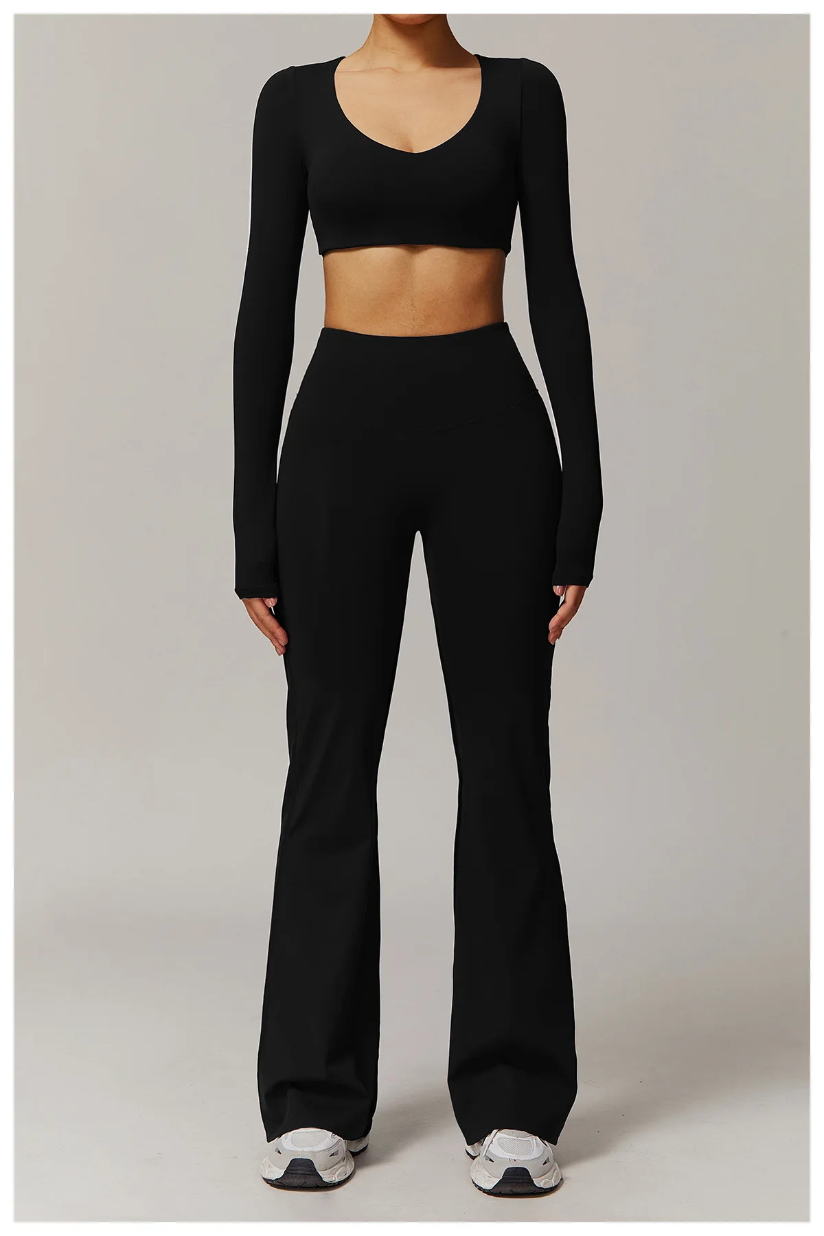 High Waist Wide Leg Pants Leggings Women Tights Fitness Bell-bottoms Yoga Elastic Leggings Push Up Gym Workout Flared Pants
