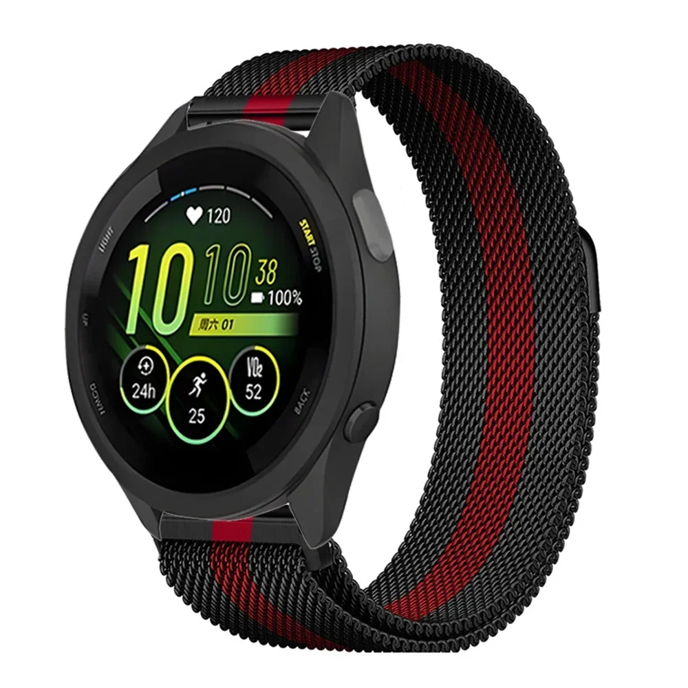 20mm 22mm Milanese Strap For Garmin Forerunner 165 55 645 265 965 255/Active 5/Vivomove Trend/Venu 3/2 Metal Bracelet Wristband
