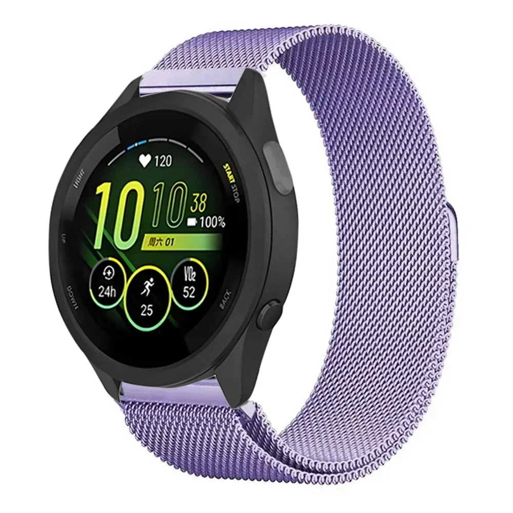 20mm 22mm Milanese Strap For Garmin Forerunner 165 55 645 265 965 255/Active 5/Vivomove Trend/Venu 3/2 Metal Bracelet Wristband