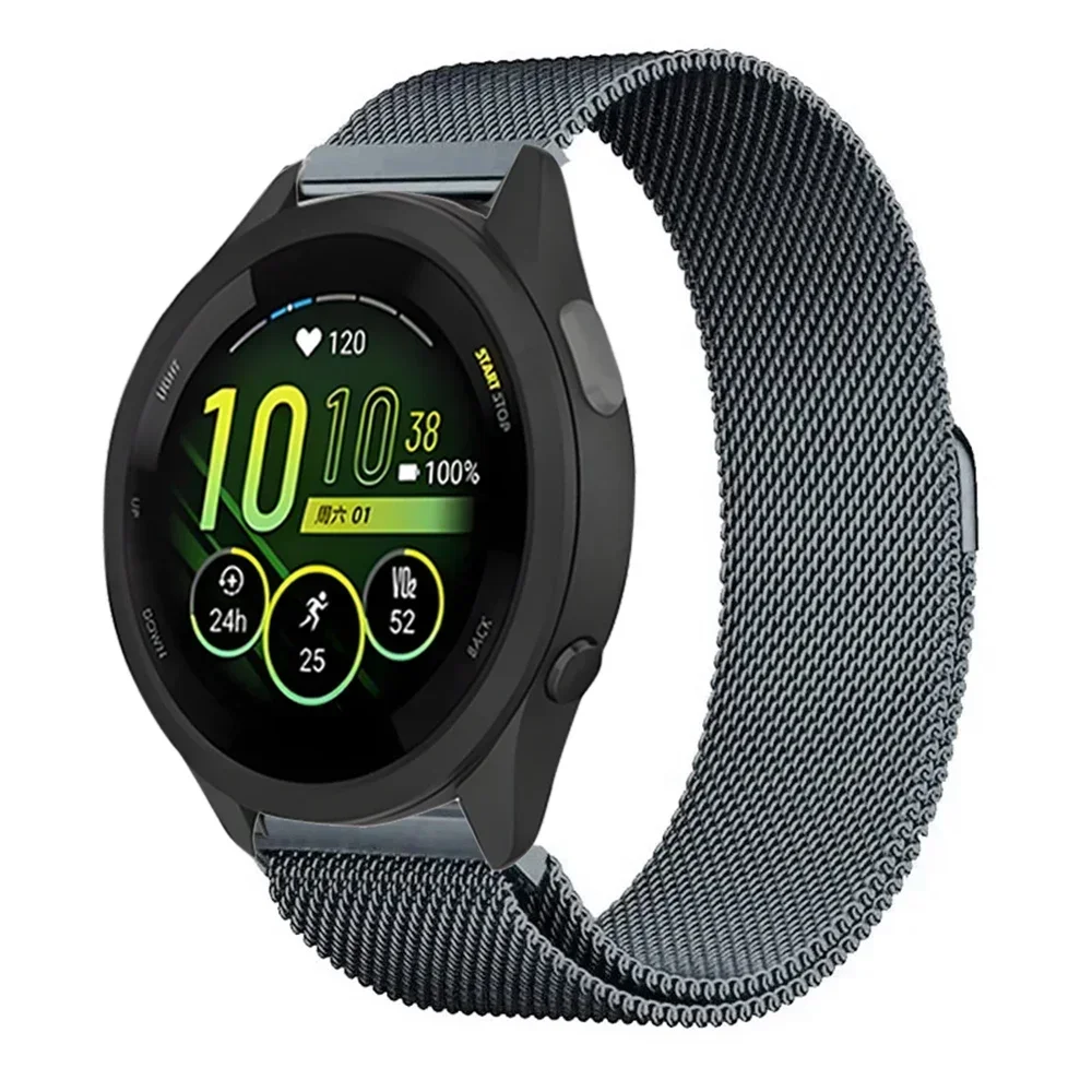 20mm 22mm Milanese Strap For Garmin Forerunner 165 55 645 265 965 255/Active 5/Vivomove Trend/Venu 3/2 Metal Bracelet Wristband