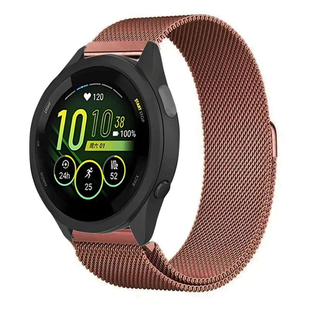 20mm 22mm Milanese Strap For Garmin Forerunner 165 55 645 265 965 255/Active 5/Vivomove Trend/Venu 3/2 Metal Bracelet Wristband