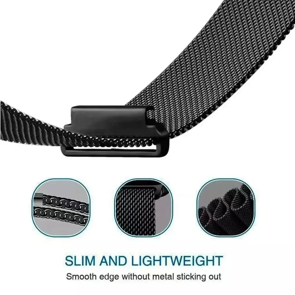 20mm 22mm Milanese Strap For Garmin Forerunner 165 55 645 265 965 255/Active 5/Vivomove Trend/Venu 3/2 Metal Bracelet Wristband