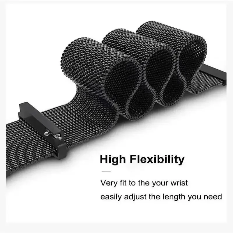 20mm 22mm Milanese Strap For Garmin Forerunner 165 55 645 265 965 255/Active 5/Vivomove Trend/Venu 3/2 Metal Bracelet Wristband
