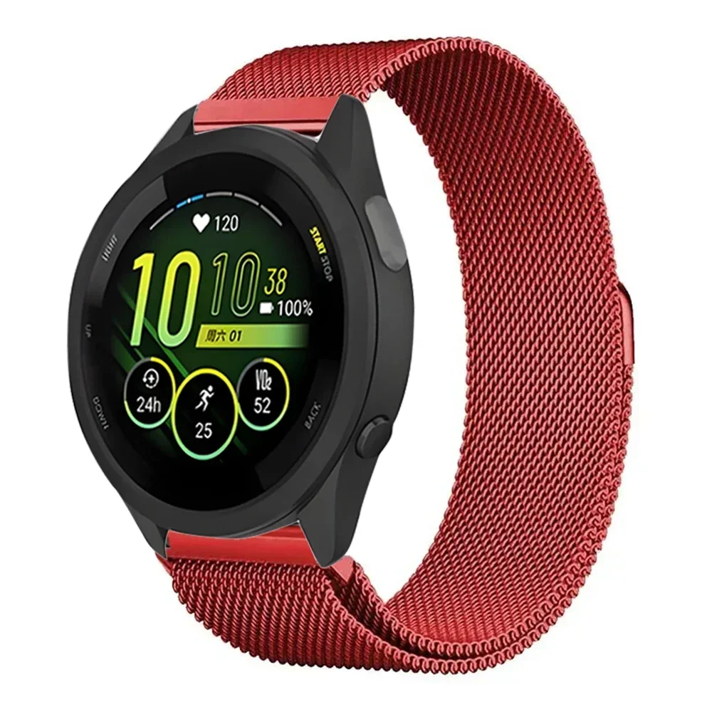 20mm 22mm Milanese Strap For Garmin Forerunner 165 55 645 265 965 255/Active 5/Vivomove Trend/Venu 3/2 Metal Bracelet Wristband