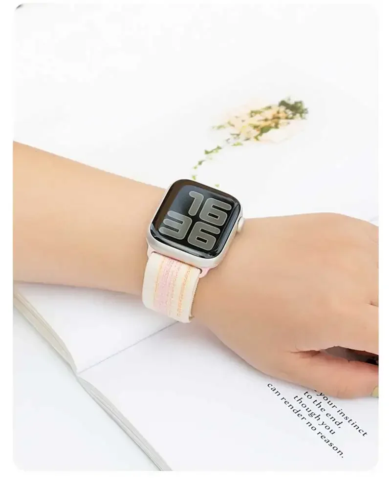 Nylon Sport Loop Strap for Apple Watch Band Series 11 10 9 8 7 6 5 se Ultra2 49mm 46mm 45mm 44mm 41 42mm correa iWatch Bracelet