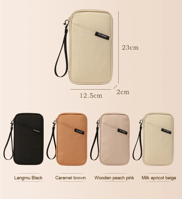 Family RFID Blocking Passport Holder Wallet Storage Bag- Travel Document Organizer with Credit Card Case Essential Travel Bag