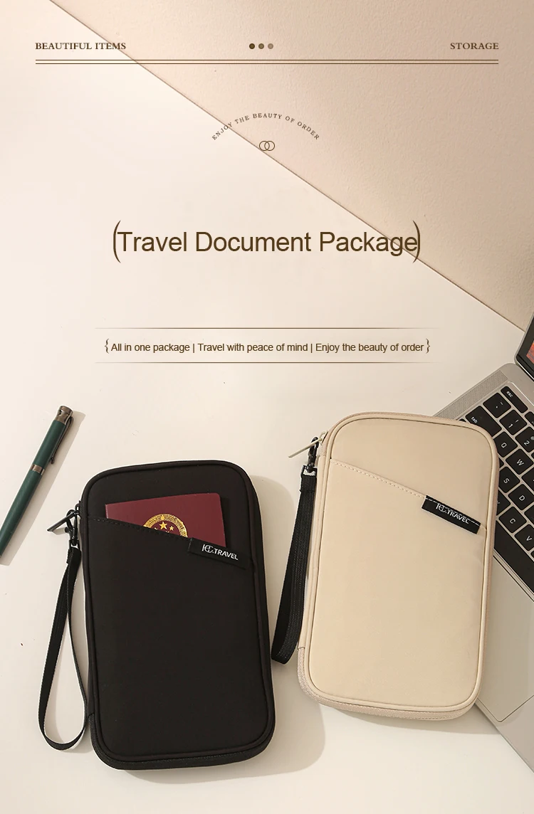 Family RFID Blocking Passport Holder Wallet Storage Bag- Travel Document Organizer with Credit Card Case Essential Travel Bag