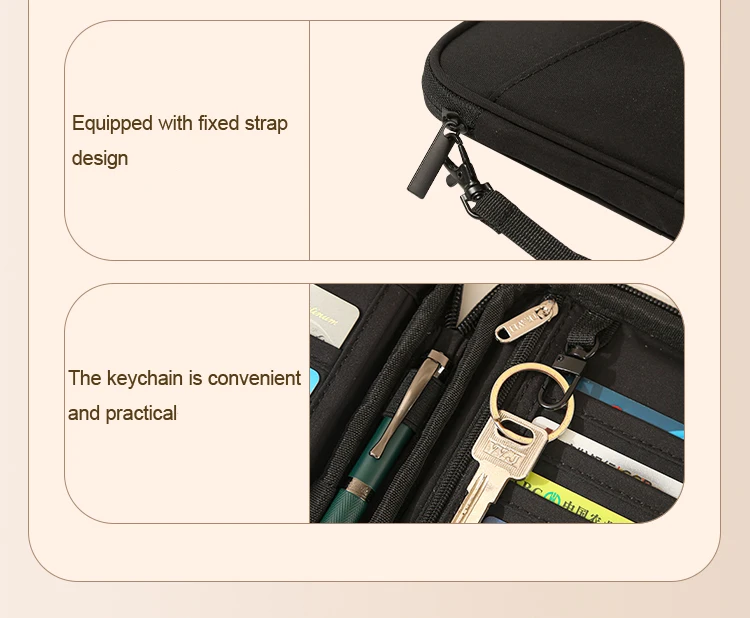 Family RFID Blocking Passport Holder Wallet Storage Bag- Travel Document Organizer with Credit Card Case Essential Travel Bag