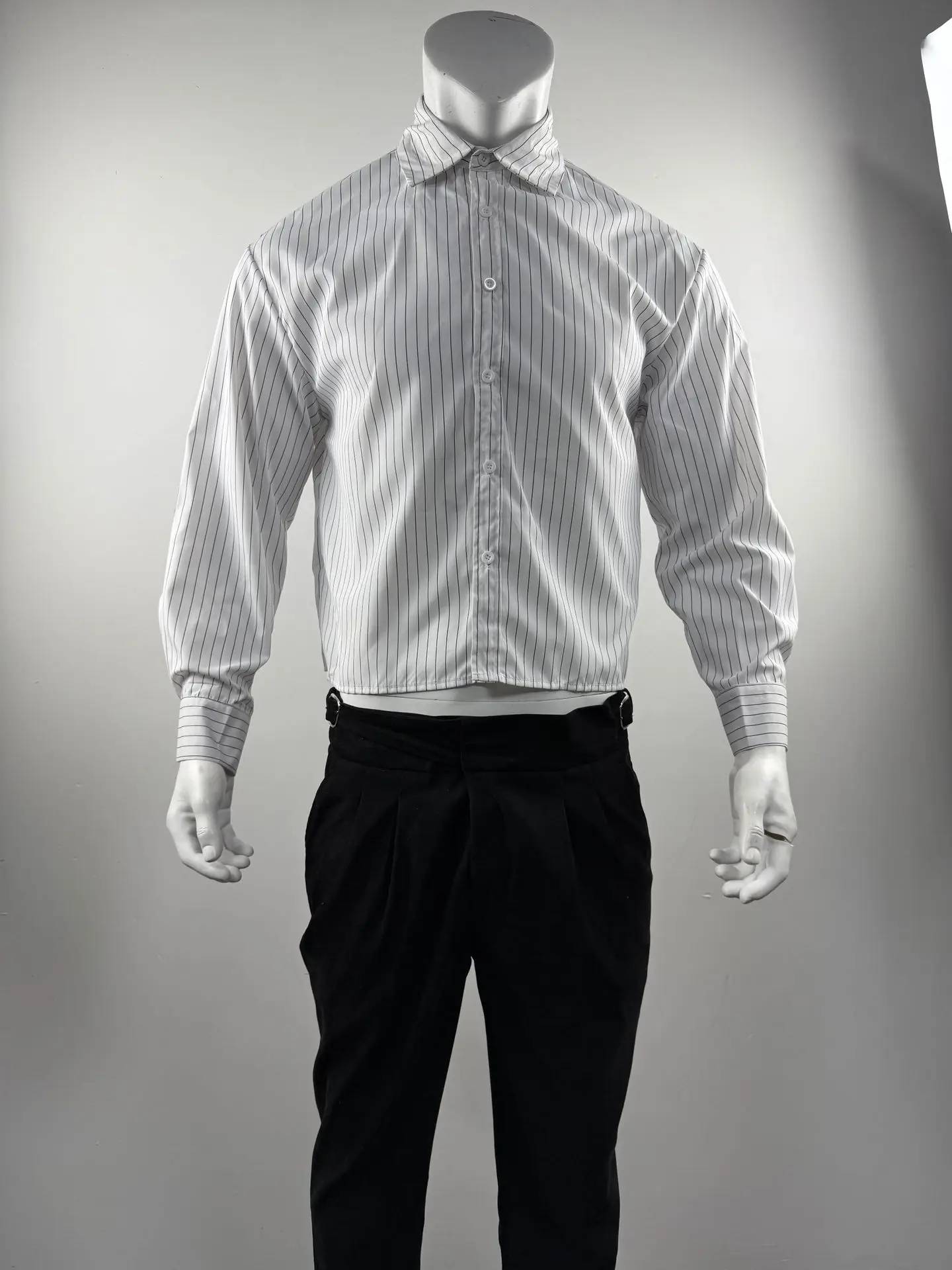 New British Retro Men Striped Shirts Trendy Loose Lapel Long Sleeve Cardigan Tops Autumn Leisure High Quality Basic Blouse S-2XL