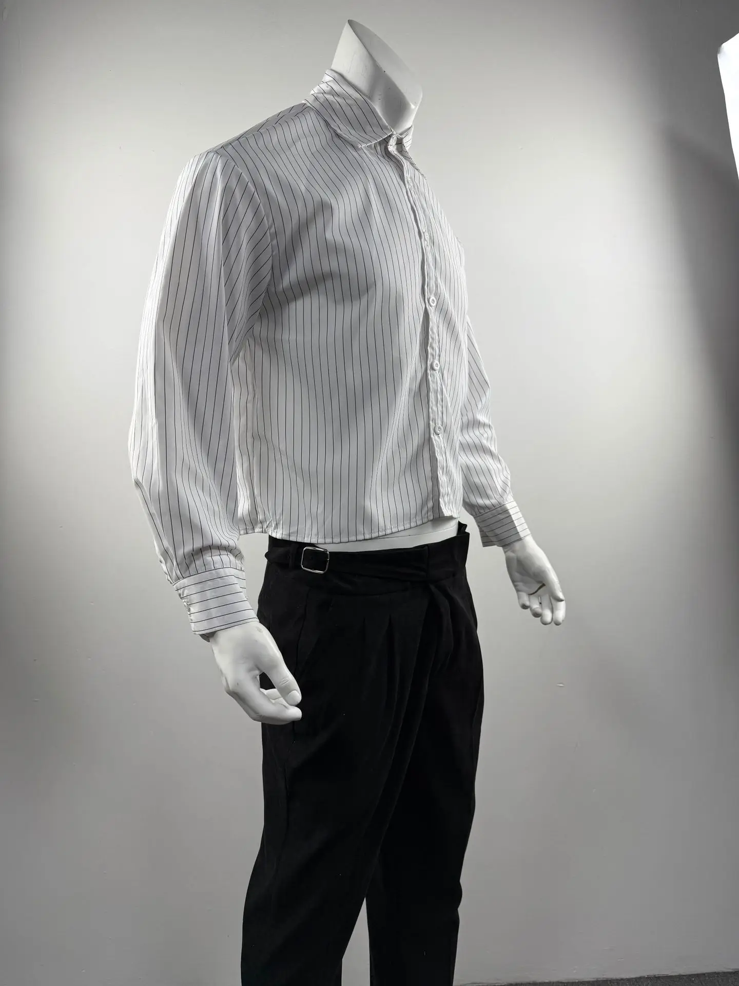 New British Retro Men Striped Shirts Trendy Loose Lapel Long Sleeve Cardigan Tops Autumn Leisure High Quality Basic Blouse S-2XL