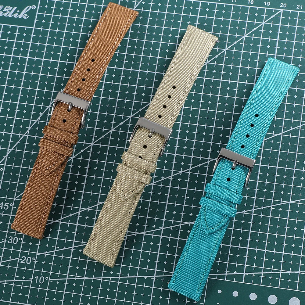 Waterproof Sailcloth Watch Band Quick Release Watch Strap 18mm 19mm 20mm 21mm 22mm 24mm Nylon Watchband for Blancpain for Omega