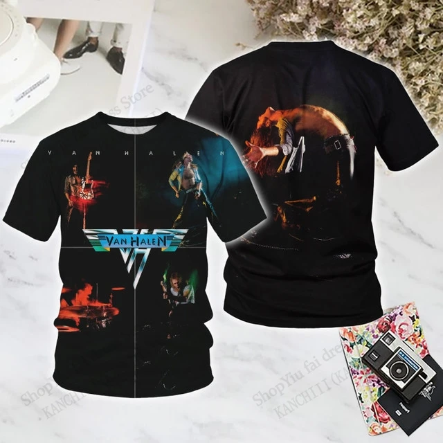 Classic Rock Band VAN HALEN 3D Print T-shirt Men Women Fashion Short Sleeve Tshirt Kids Hip Hop Tops Tees Men Clothing New 2025